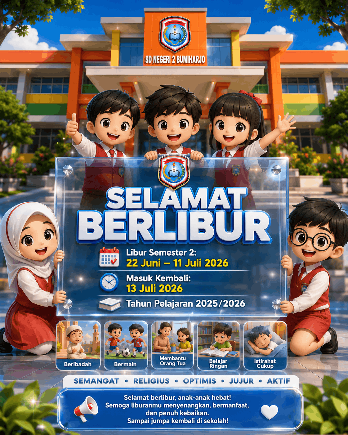 Pengumuman Libur Kenaikan Kelas